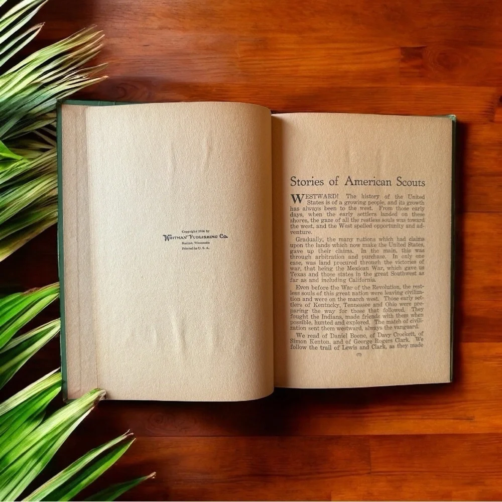 Vintage 1924 Stories of Great American Scouts - Trails to the West - Illustrated